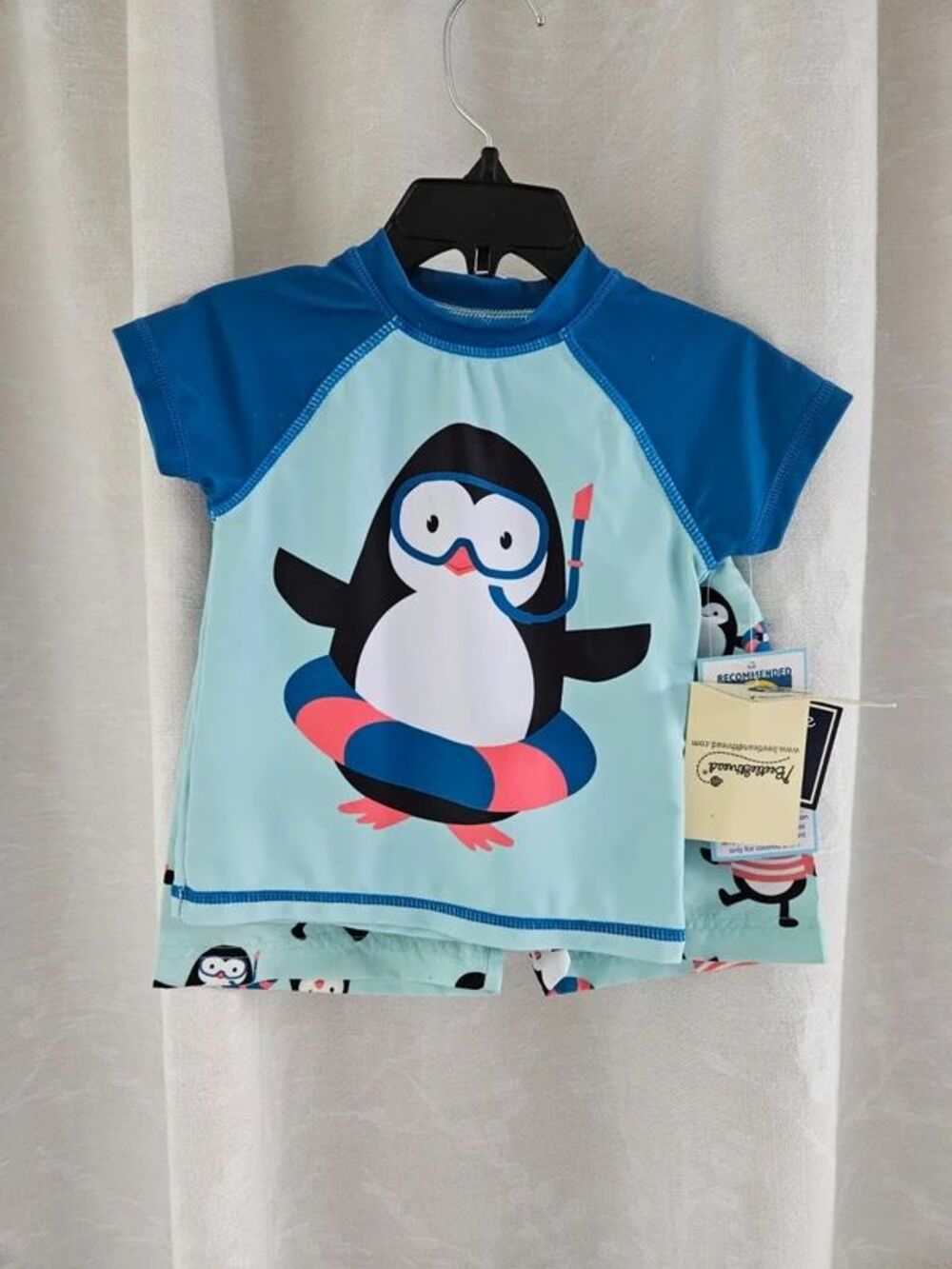 Beetle & Thread Penguin Rash Guard Swim Set | 18M | NWT | Vacation Ready